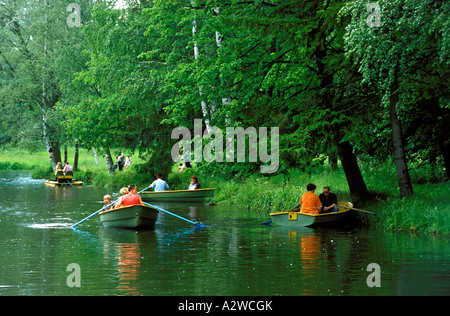 Russland-Pawlowsk Bootfahren auf dem See Stockfoto