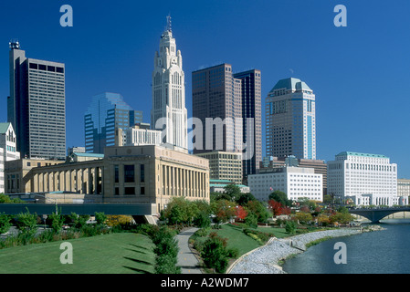 Columbus Ohio Skyline mit federal Building und diverse staatliche Regierungsgebäude Stockfoto