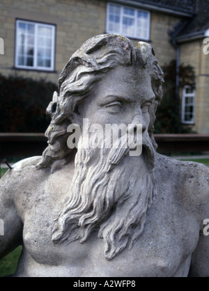 Die Statue des Neptue oder alten Vater Zeit am St John Lock Lechlade an den Ufern der Themse Stockfoto