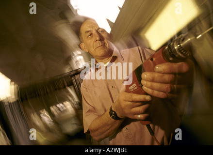 Hausmeister Bob Burns Highgate Grundschule London 1994 Stockfoto