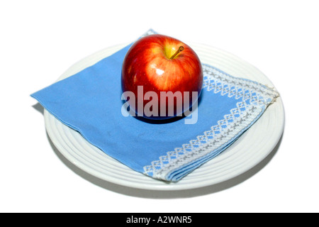 Ein leuchtend roter rosey Apfel Stockfoto