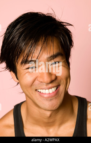 Junger Mann, Lächeln, Porträt Stockfoto