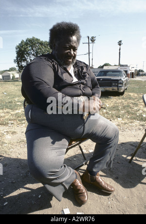 übergewichtiger Mann in Los Angeles usa Stockfoto