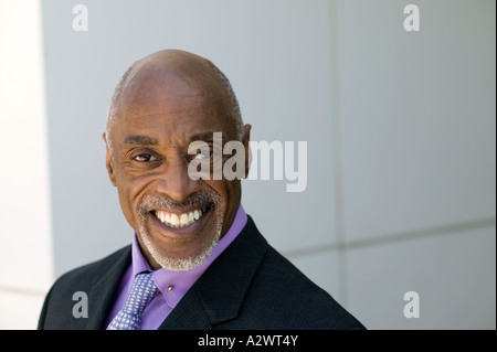 Geschäftsmann, Lächeln, Porträt, Nahaufnahme Stockfoto