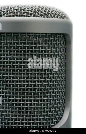 Mikrofon Shure Klassik Adler dynamische Studio Ausschnitt ausschneiden weißen Hintergrund Ko ausfallende elektro mechanisches Gerät Stockfoto