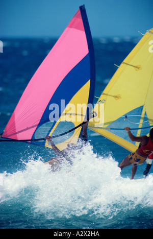 Windsurfen Windsurfbretter. Stockfoto