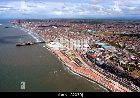 Blackpool Lancashire Luftaufnahme zeigt Turm uk Stockfoto