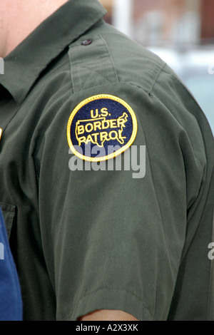 Nahaufnahme der Schulter patch eines US Border Patrol Officer Stockfoto