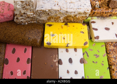 Fes el Bali Marokko Nordafrika Marzipan und Nuss Kuchen zum Verkauf in Medina HOMER SYKES Stockfoto