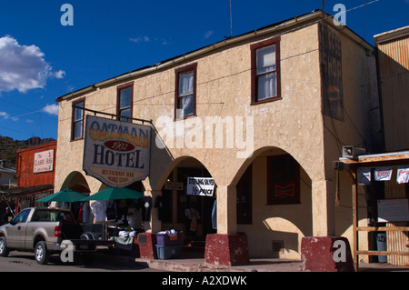 Oatman Hotel, Stadt von Route 66 Bergbaustadt Hauptstraße Arizona USA Stockfoto