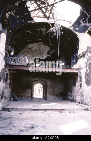 Vukovar, Kroatien, unter serbischer Kontrolle, Februar 1992: Diese serbisch-orthodoxe Kirche von Kroaten zu Beginn des Krieges gesprengt Stockfoto