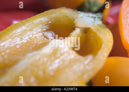 Mini süße Paprika Makro Nahaufnahme Stockfoto