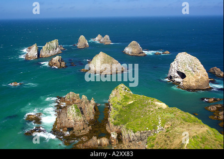 Die Nuggets Nugget Point Catlins Bezirk Südinsel Neuseeland Stockfoto