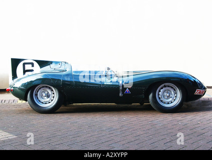 D Typ Jaguar Mike Hawthorne, Seitenansicht Stockfoto