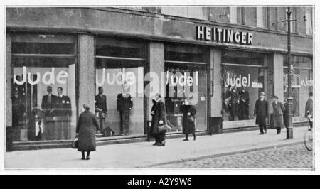 Jüdischen Shop Berlin 1933 Stockfoto