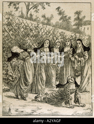 Loudun Grandier beschuldigen Stockfoto