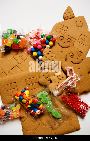 Bild ein Lebkuchen-Haus-kit Stockfoto