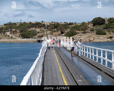 Damm nach Granite Island von Victor Harbor Fleurieu Peninsula south australia Stockfoto