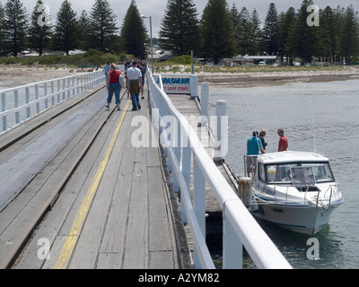 Causeway aus Granit Insel zu Victor Harbor Fleurieu Peninsula south australia Stockfoto