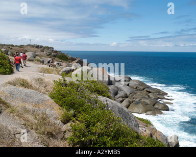 Encounter Bay ab Granite Island Fleurieu Peninsula south australia gesehen Stockfoto