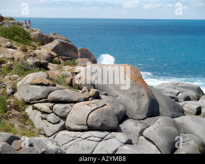 Encounter Bay ab Granite Island Fleurieu Peninsula south australia gesehen Stockfoto