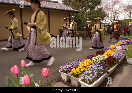 Daimyo feudalen Prozession Taketa Stadt Oita Präfektur Kyushu, Japan Stockfoto