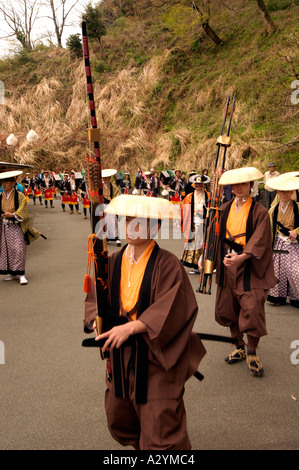 Daimyo feudalen Prozession Taketa Stadt Oita Präfektur Kyushu, Japan Stockfoto