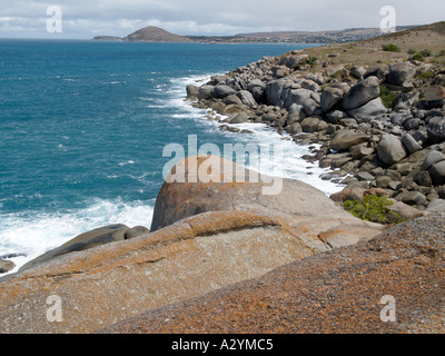 Encounter Bay ab Granite Island Fleurieu Peninsula south australia gesehen Stockfoto