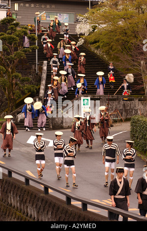 Daimyo feudalen Prozession Taketa Stadt Oita Präfektur Kyushu, Japan Stockfoto