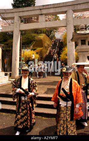 Daimyo feudalen Prozession Taketa Stadt Oita Präfektur Kyushu, Japan Stockfoto