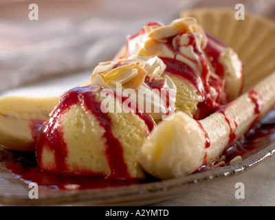 Banana Split Stockfoto