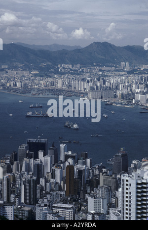Blick auf Hafen Hongkong Stockfoto