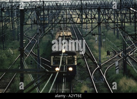Memorial Museum in Polen Auschwitz-Birkenau.  Der Zug, der die Gefangenen in das erste Lager transportiert Stockfoto