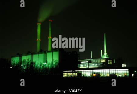 Lausward erdgasbefeuerten Kraftwerks, Düsseldorf. North Rhine-Westphalia, Germany. Stockfoto