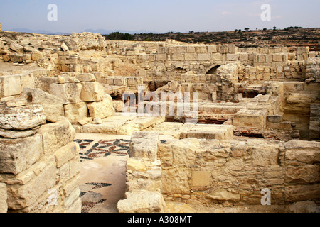 DIE RÖMISCHEN ÖFFENTLICHEN BADEBEREICH. KOURION. CURIUM. ZYPERN. MITTELMEERINSEL. EUROPA. Stockfoto