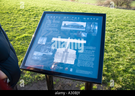 Engel des Nordens Skulptur, Gateshead, Newcastle, England. Stockfoto