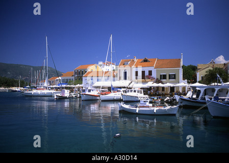 Dorf Fiskardo Kefalonia Griechenland Stockfoto