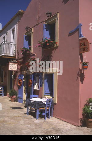 Griechische Restaurant Kefalonia Griechenland Stockfoto