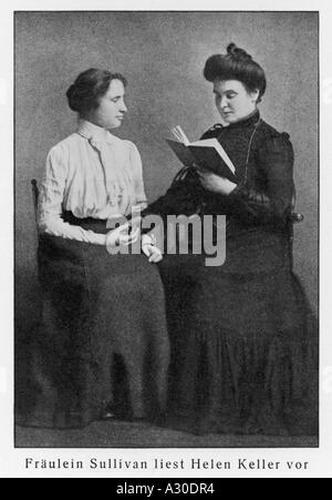 Helen Keller Sullivan Stockfoto