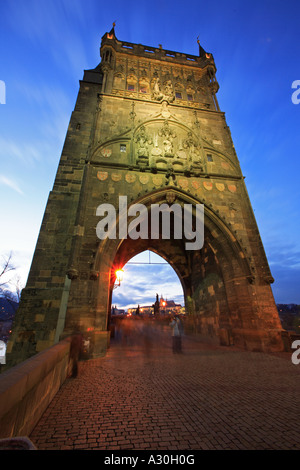 Hotel Brána Pulverturm Prag Tschechische Republik Europa Stockfoto