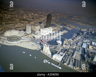 Luftaufnahme von Canary wharf Stockfoto