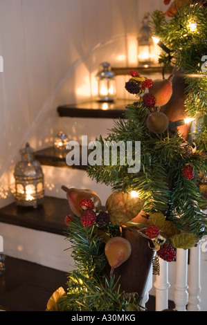 Treppe-Weihnachtsschmuck Stockfoto