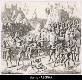 Schlacht von Crécy 1346 Stockfoto