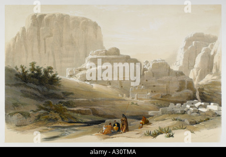 Jordan Petra 1839 Stockfoto