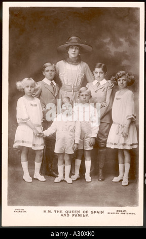Victoria Eugenia Familie Stockfoto