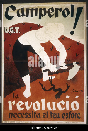 Bürgerkrieg-Poster-Bauer Stockfoto