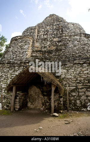 Die Xaibe Gebäude in der zerstörten Stadt Coba in Mexiko Stockfoto