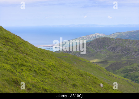 Barmouth Blick vom Cadair Idris Snowdonia Stockfoto