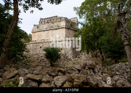 Tempelruinen in der Maya-Stadt Chichen Itza in Mexiko Stockfoto