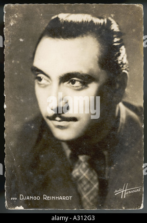 Django Reinhardt Postcd Stockfoto